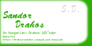 sandor drahos business card